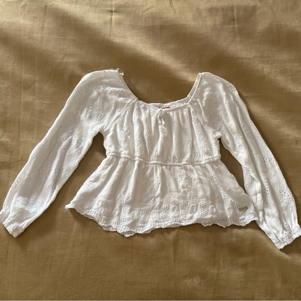 Limited Too White Eyelet Blouse